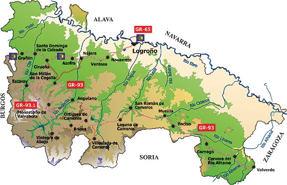Resultado de imagen de mapa la rioja rÃ­os y afluentes"